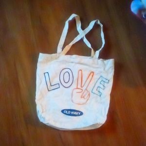 Peace and Love Old Navy bag